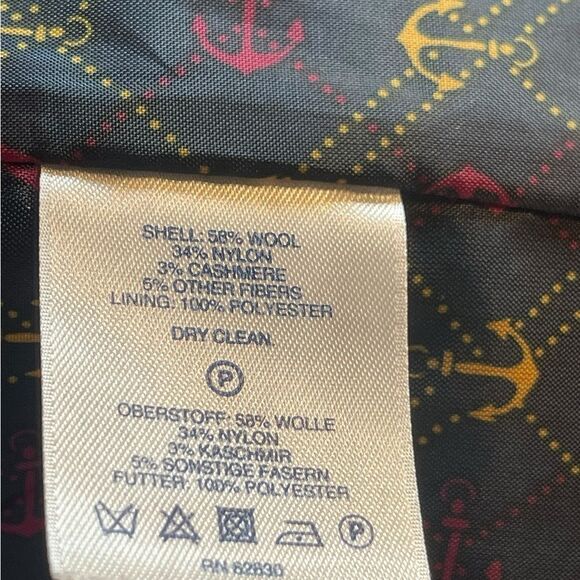 Lands' End Women’s Gray Wool Peacoat with Wide Lapel Collar Sz 8 - Picture 11 of 11